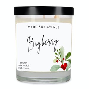 Bayberry Clear Spa Glass Jar Candle