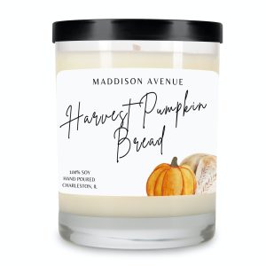 Harvest Pumpkin Bread Clear Spa Glass Jar Candle
