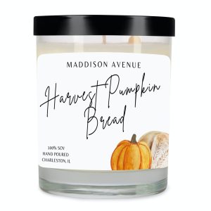 Harvest Pumpkin Bread Clear Spa Glass Jar Candle