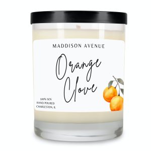 Orange Clove Clear Spa Glass Jar Candle