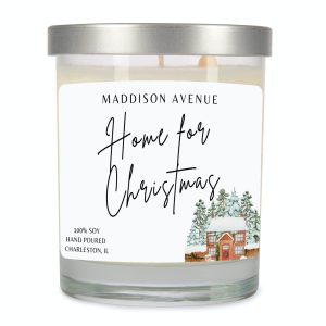 Home for Christmas Clear Spa Glass Jar Candle
