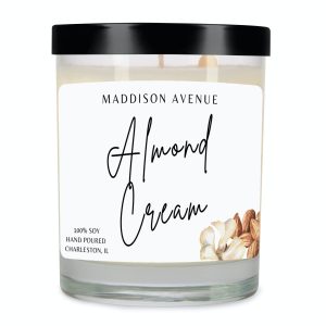 Almond Cream Clear Spa Glass Jar Candle
