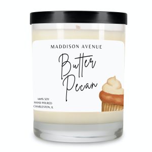 Butter Pecan Clear Spa Glass Jar Candle