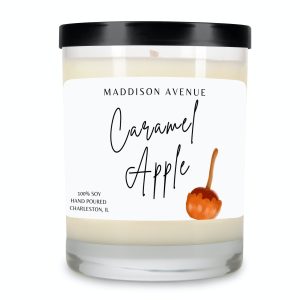Caramel Apple Clear Spa Glass Jar Candle