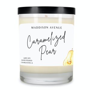 Caramelized Pear Clear Spa Glass Jar Candle