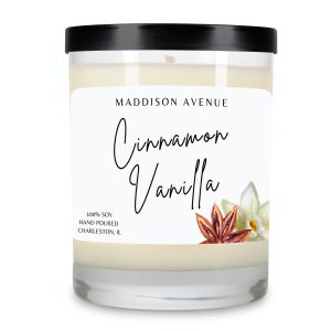 Cinnamon Vanilla Clear Spa Glass Jar Candle
