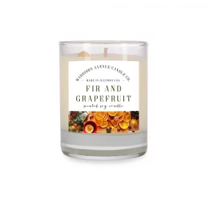Fir and Grapefruit Clear Spa Glass Jar Candle