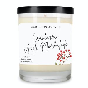 Cranberry Apple Marmalade Clear Spa Glass Jar Candle