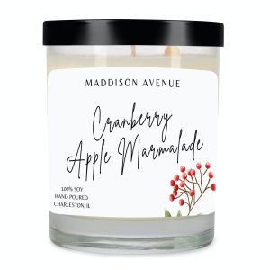 Cranberry Apple Marmalade Clear Spa Glass Jar Candle