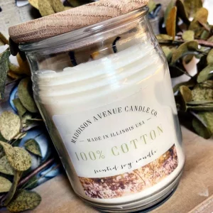 100% Cotton Farmhouse Pantry Jar Candle