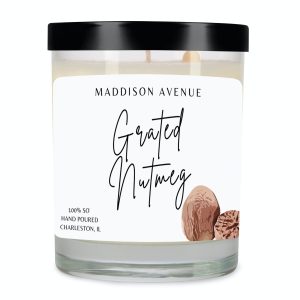 Grated Nutmeg Clear Spa Glass Jar Candle