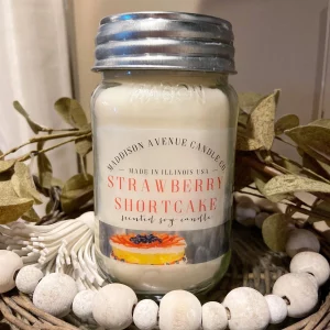 Strawberry Shortcake Mason Jar Candle