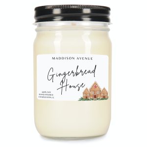 Gingerbread House Jelly Jar Candle